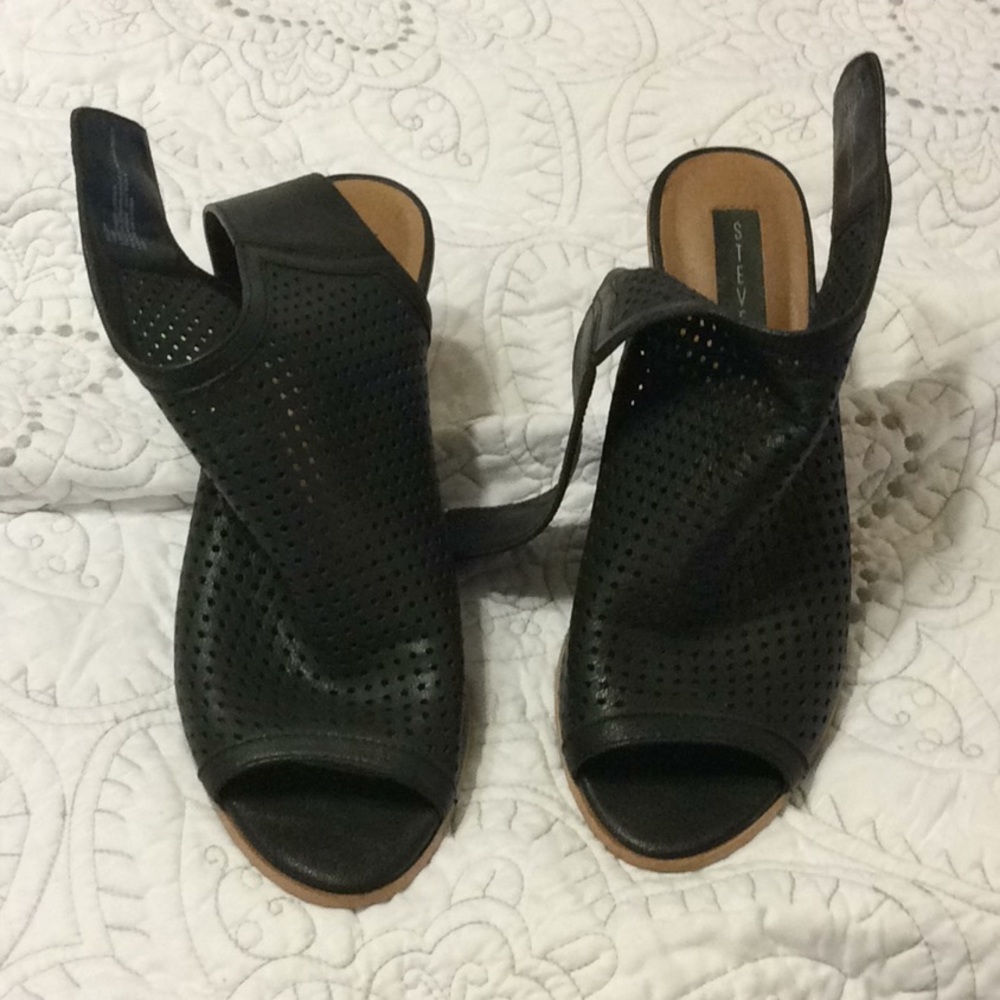 Peep Toe Block Heel Booties